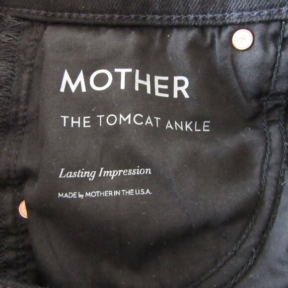 MOTHER Black The Tomcat Ankle 25 Lasting Impression Denim Jeans - Picture 4 of 6
